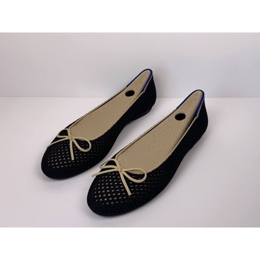 Rothy's The Ballet Flat Women's Size 10.5 Noir Mesh 181-018